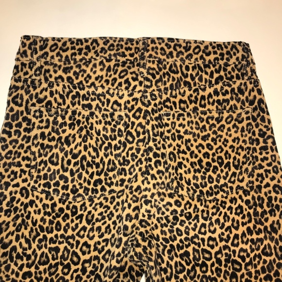 NWT Jcrew Girls Wide Leg Flare Leopard Print Corduroy Pants Trouser Thin Wale 12 - Picture 7 of 11